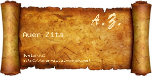 Auer Zita névjegykártya