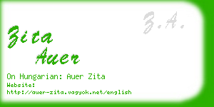 zita auer business card